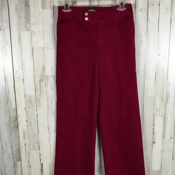 Lilly Pulitzer Society Pant Stretch Cords Palm NWT - Picture 7 of 7